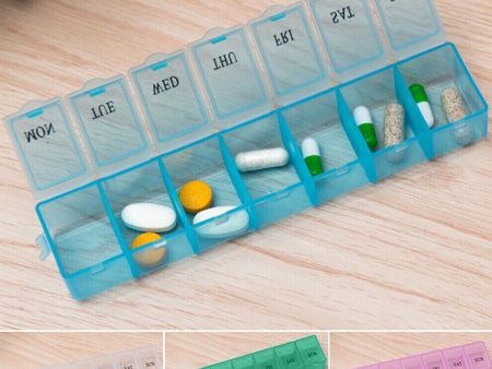 7 DAY LARGE PILL BOX HOLDERS X2 TABLET CONTAINER (Picture for reference ONLY) Fashion