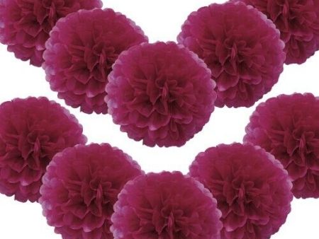 (Burgundy, 20PCS - 6 (15CM)) Time to Sparkle Tissue Paper Pompoms Hot on Sale