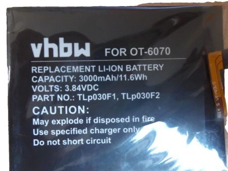 VHBW replacement battery for Alcatel OT-6070 3000mAh NEW For Discount