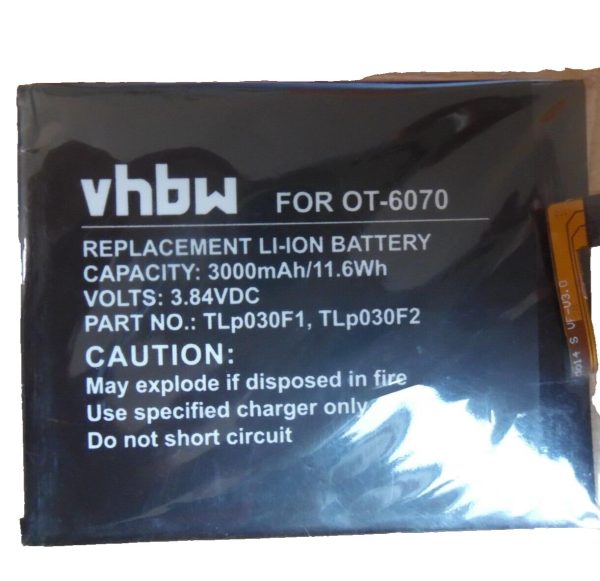 VHBW replacement battery for Alcatel OT-6070 3000mAh NEW For Discount