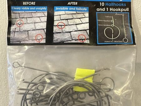 (Hallclip) Slate Repair Hallhook - Pack of 10 Slate Hall Hooks Inc Hookpull on Sale